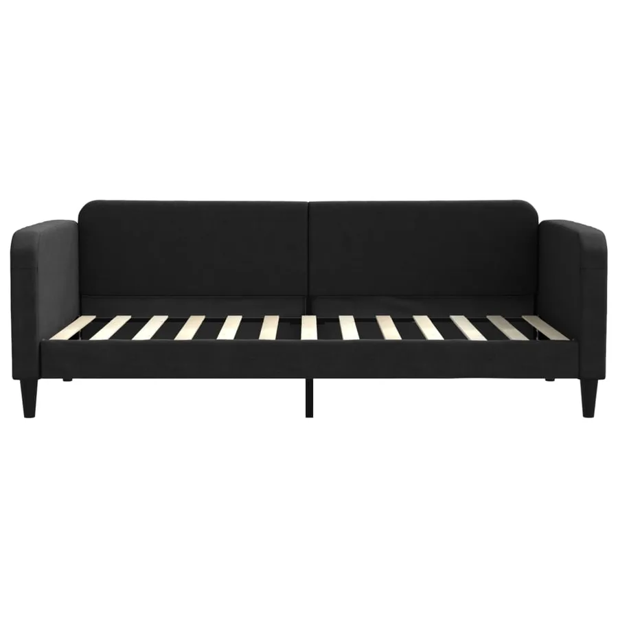 Lit de jour avec gigogne et tiroirs sans matelas noir 90x200 cm - 7
