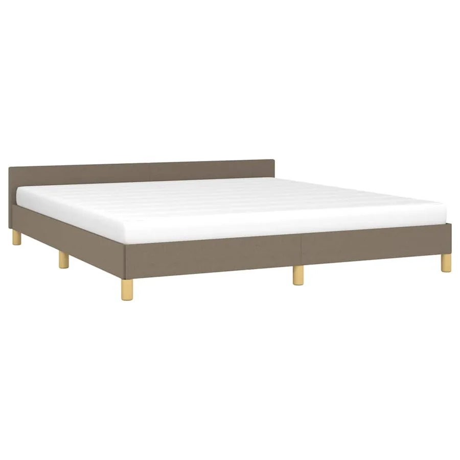 Cadre de lit sans matelas taupe 180x200 cm tissu - 3
