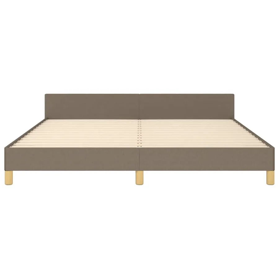 Cadre de lit sans matelas taupe 180x200 cm tissu - 5
