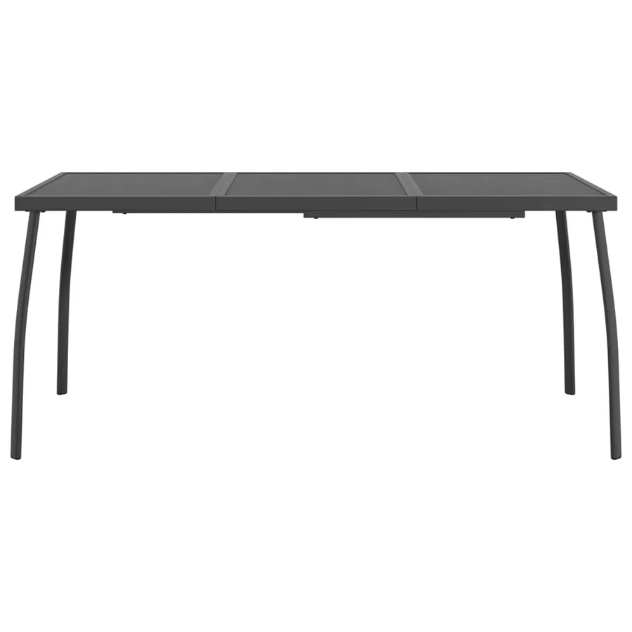 Ensemble à manger de jardin 9 pcs anthracite métal maille - 7