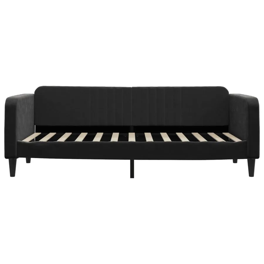 Lit de jour avec gigogne et tiroirs sans matelas noir 90x200 cm - 7