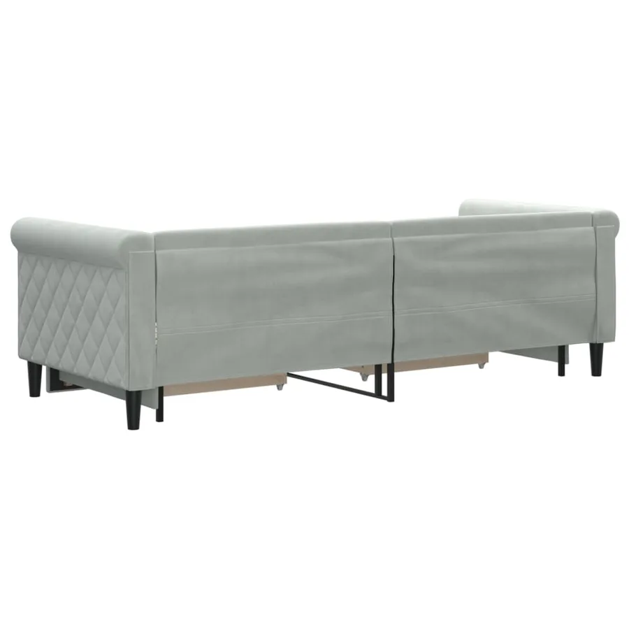Lit de jour avec gigogne et tiroirs sans matelas 80x200 cm - 5