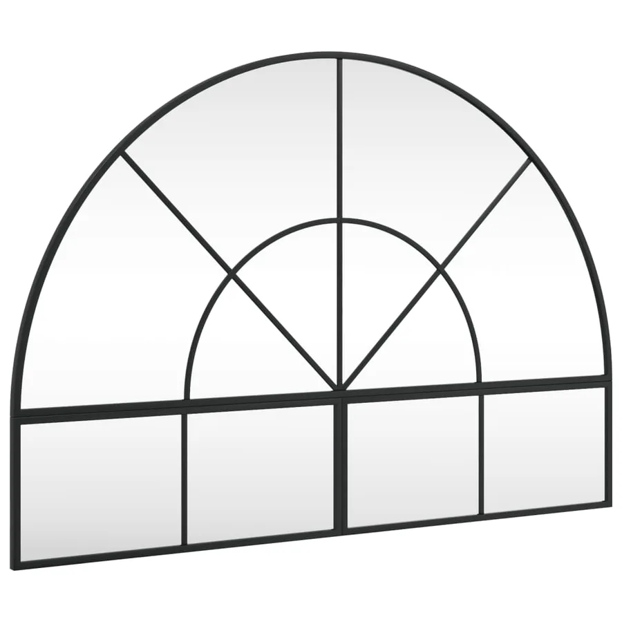 Miroir mural noir 100x70 cm arche fer - 2