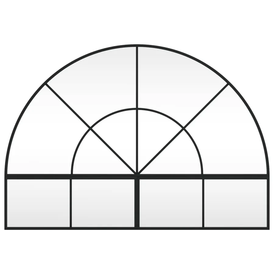 Miroir mural noir 100x70 cm arche fer - 3
