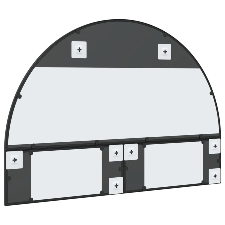 Miroir mural noir 100x70 cm arche fer - 5