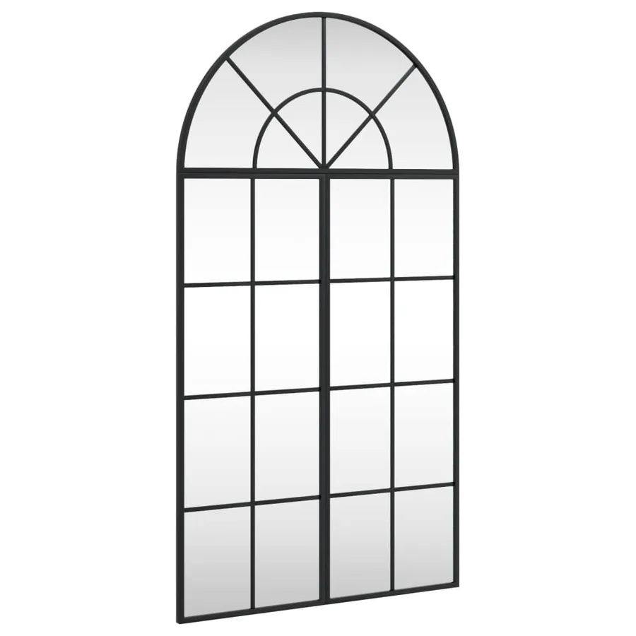 Miroir mural noir 60x110 cm arche fer - 2
