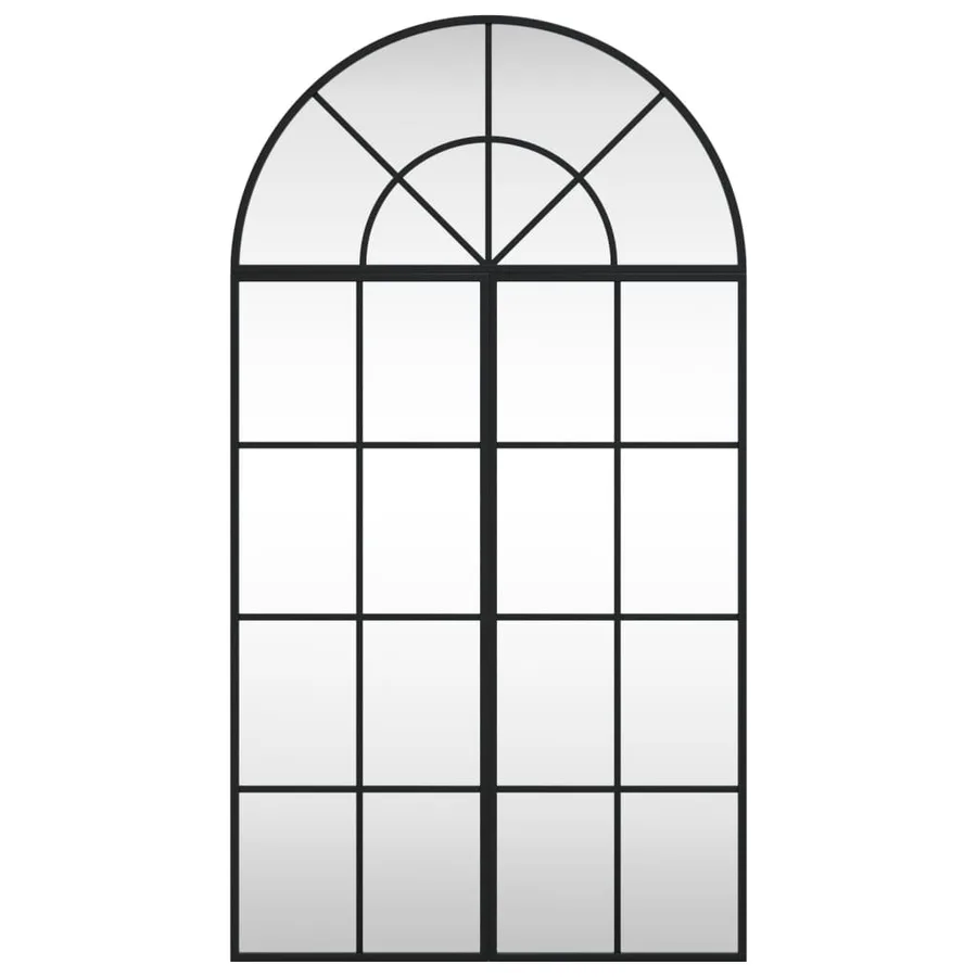 Miroir mural noir 60x110 cm arche fer - 3
