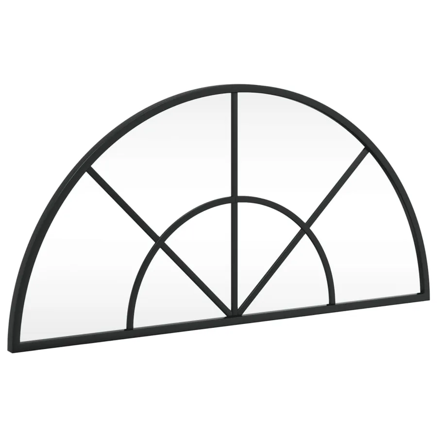 Miroir mural noir 60x30 cm arche fer - 2