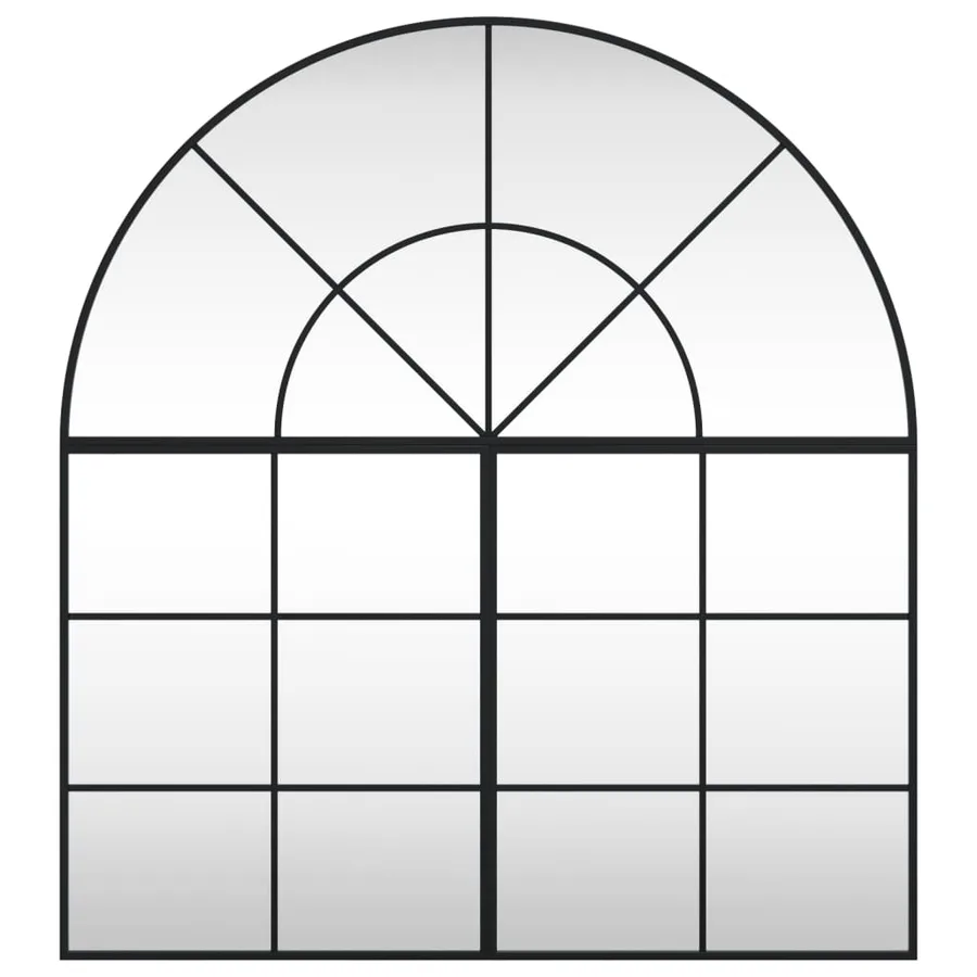 Miroir mural noir 100x110 cm arche fer - 3