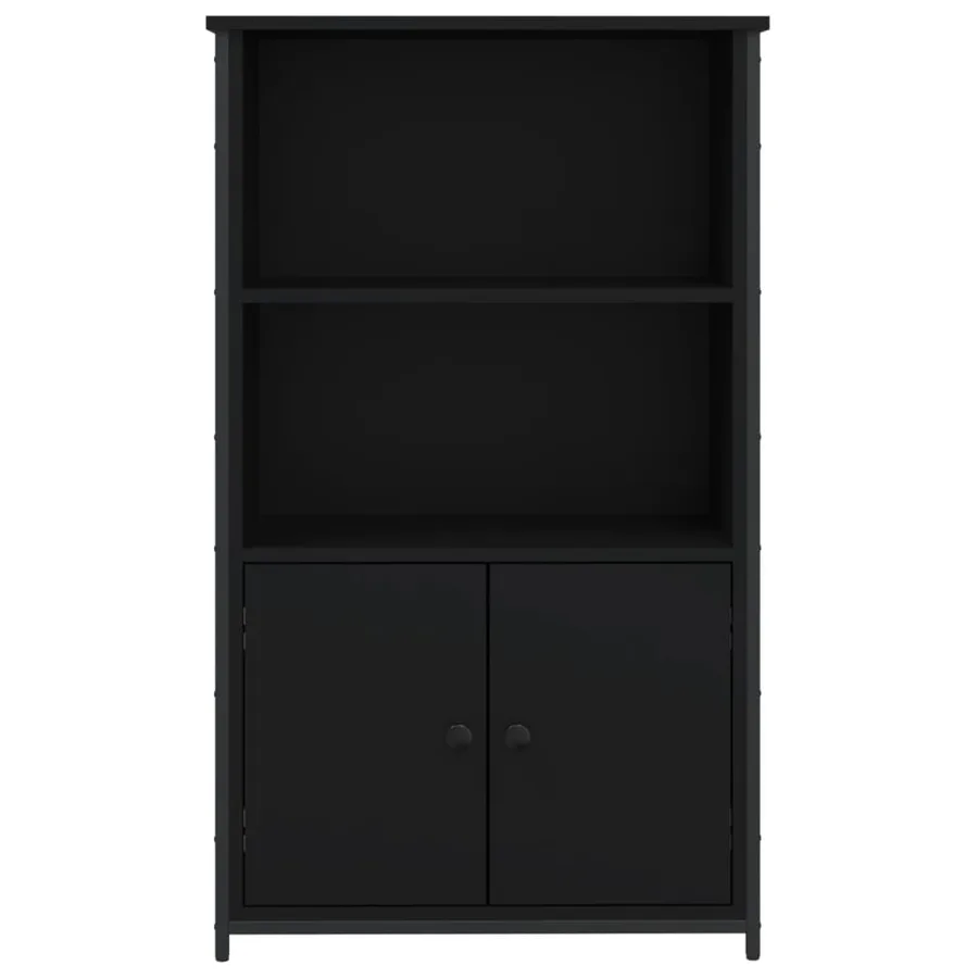 Buffet haut noir 62x32x103,5 cm bois d'ingénierie - 5