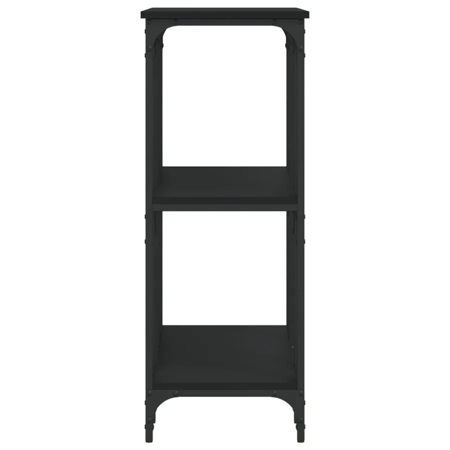 Table console noir 102x35x90 cm bois d'ingénierie - 5