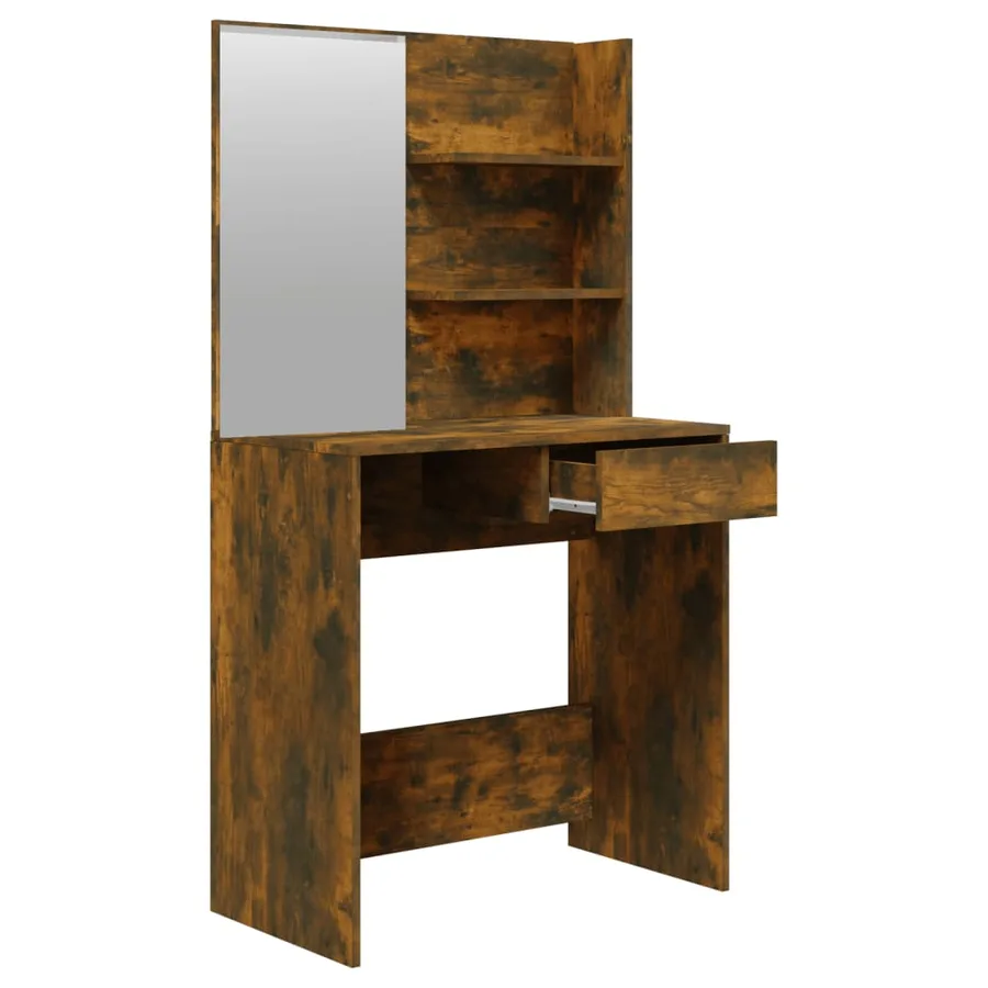 Ensemble de coiffeuse Chêne fumé 74,5x40x141 cm - 5