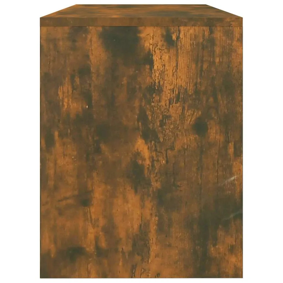 Tabouret de toilette Chêne fumé 70x35x45 cm Bois d'ingénierie - 5
