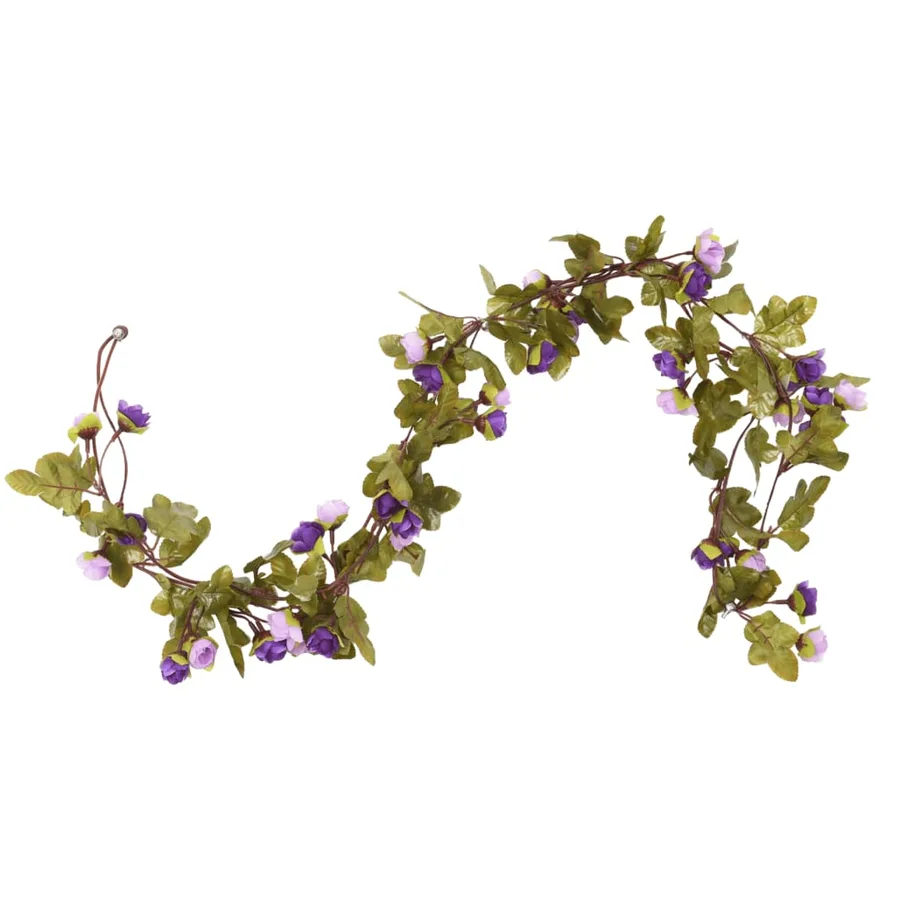 Guirlandes de fleurs 6 pcs violet clair 215 cm - 3