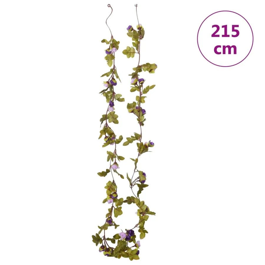 Guirlandes de fleurs 6 pcs violet clair 215 cm - 7