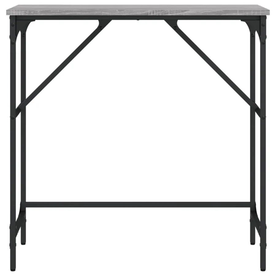 Table console sonoma gris 75x32x75 cm bois d'ingénierie - 4