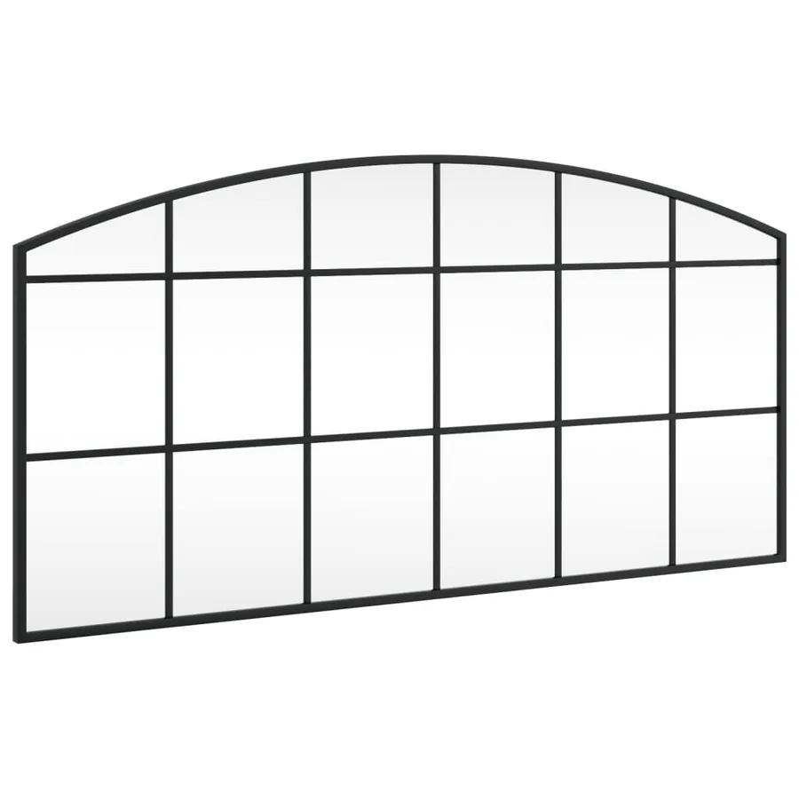 Miroir mural noir 100x50 cm arche fer - 2