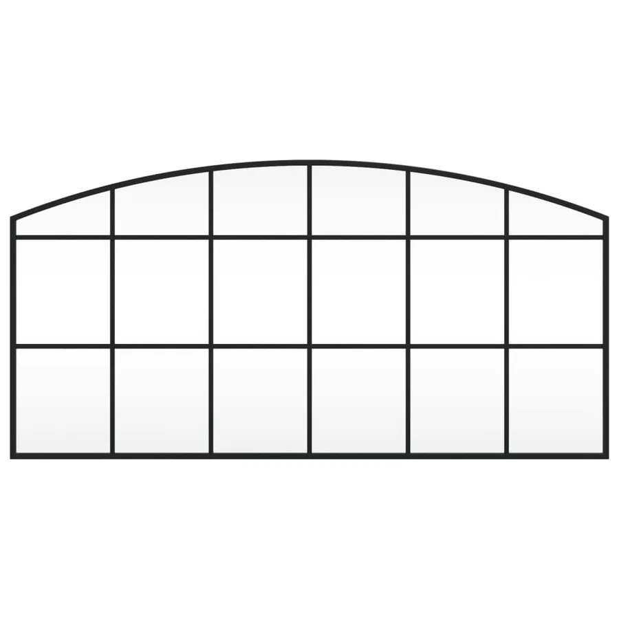 Miroir mural noir 100x50 cm arche fer - 3