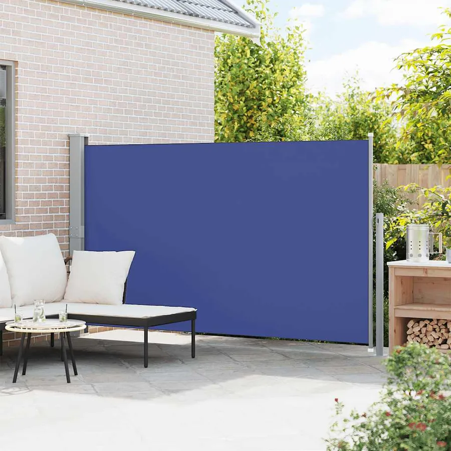 Auvent latéral rétractable de patio 170x300 cm Bleu - 3