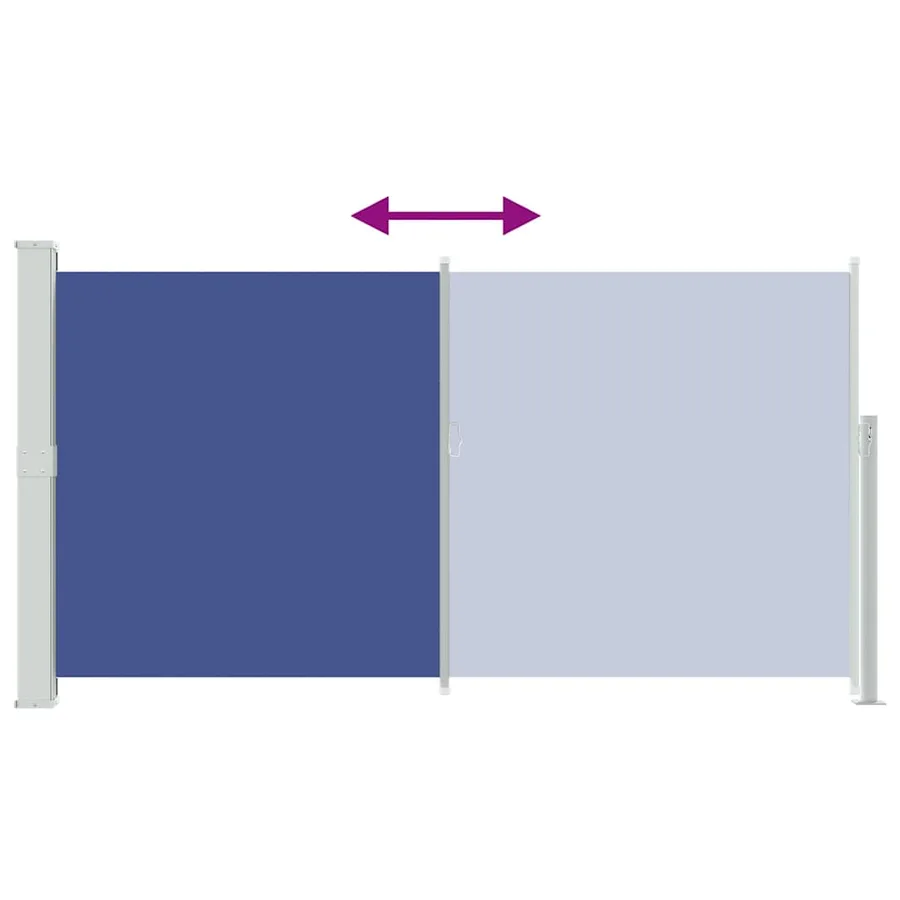 Auvent latéral rétractable de patio 170x300 cm Bleu - 9