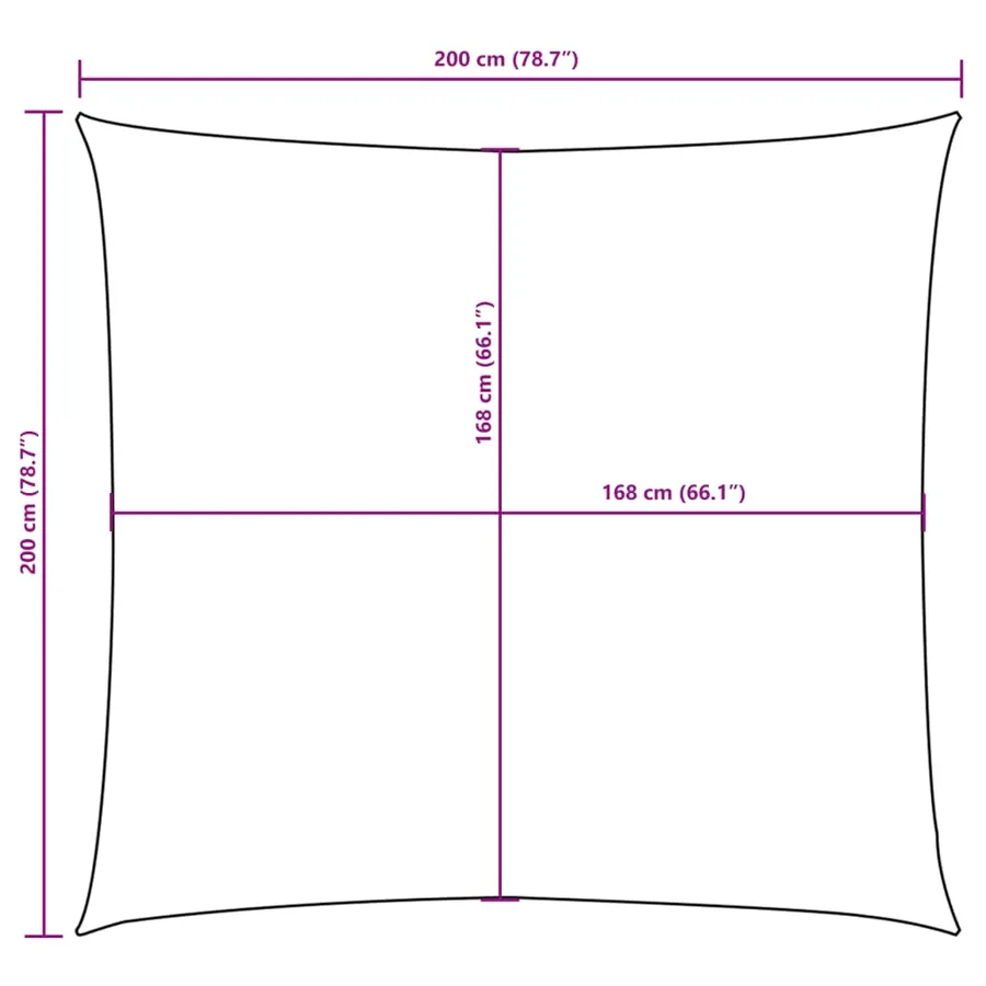 Voile de parasol tissu oxford carré 2x2 m orange - 10