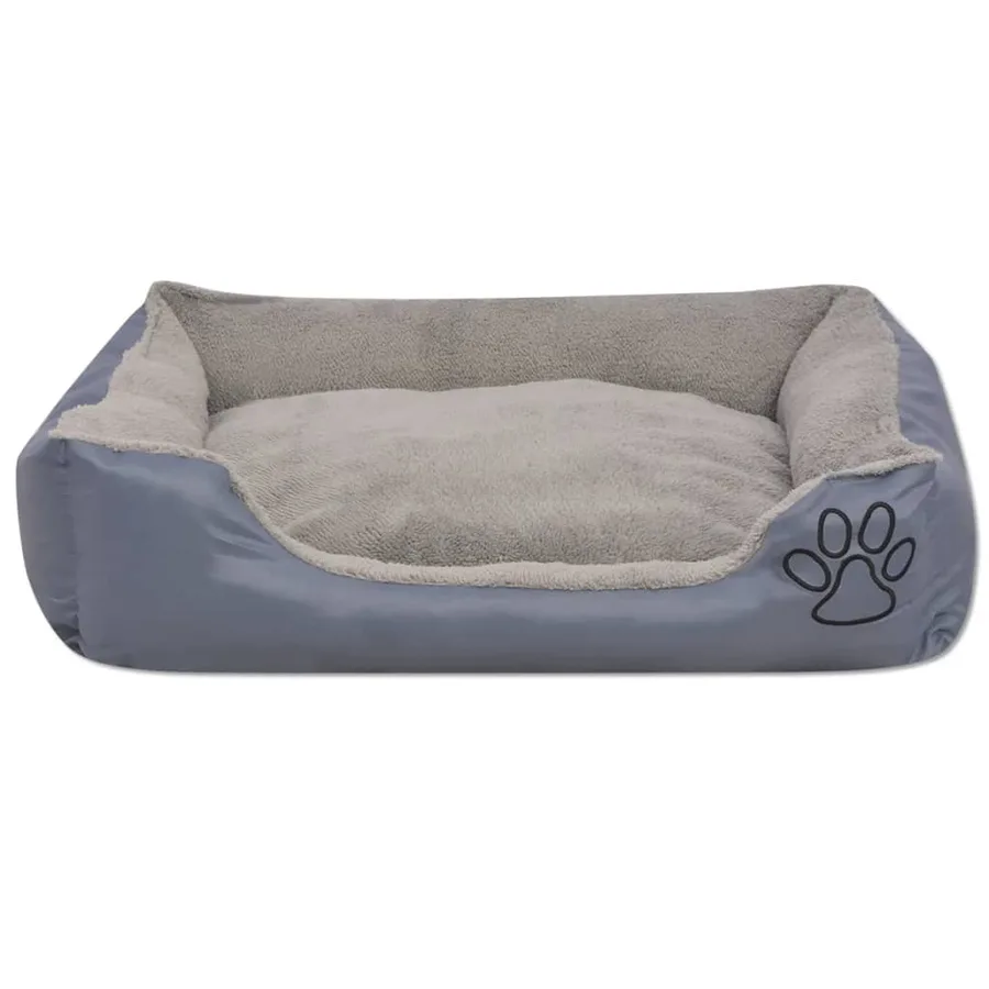 Lit pour chiens avec coussin rembourré Taille S Gris - 3