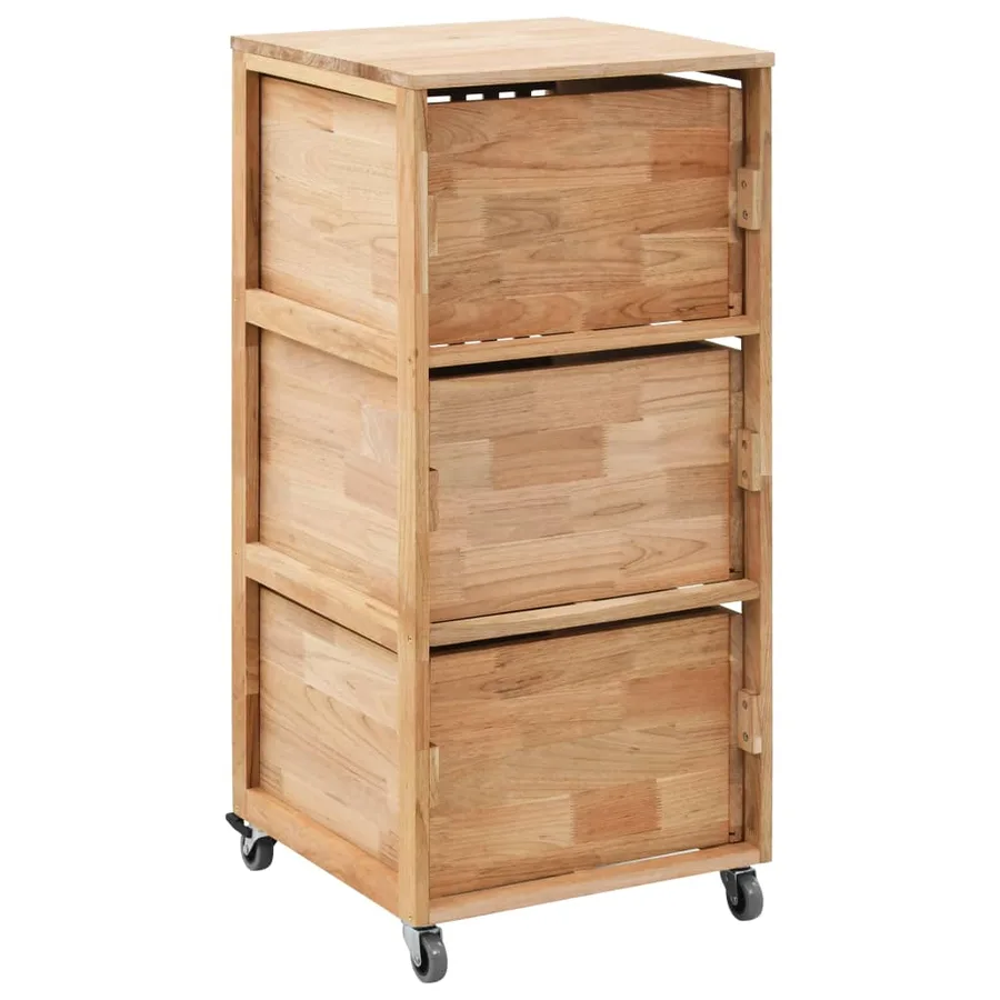 Armoire de salle de bains 41x41x91 cm Bois de noyer massif - 4