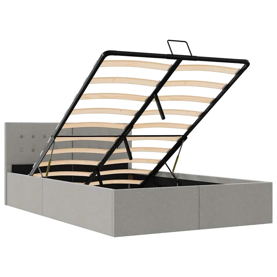 Cadre de lit à rangement hydraulique sans matelas 120x200 cm - 8