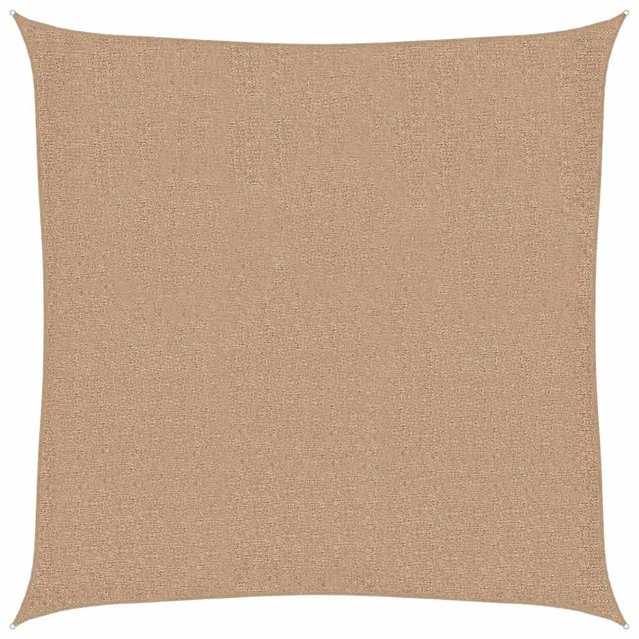Voile d'ombrage 160 g/m² Taupe 6x6 m PEHD - 2