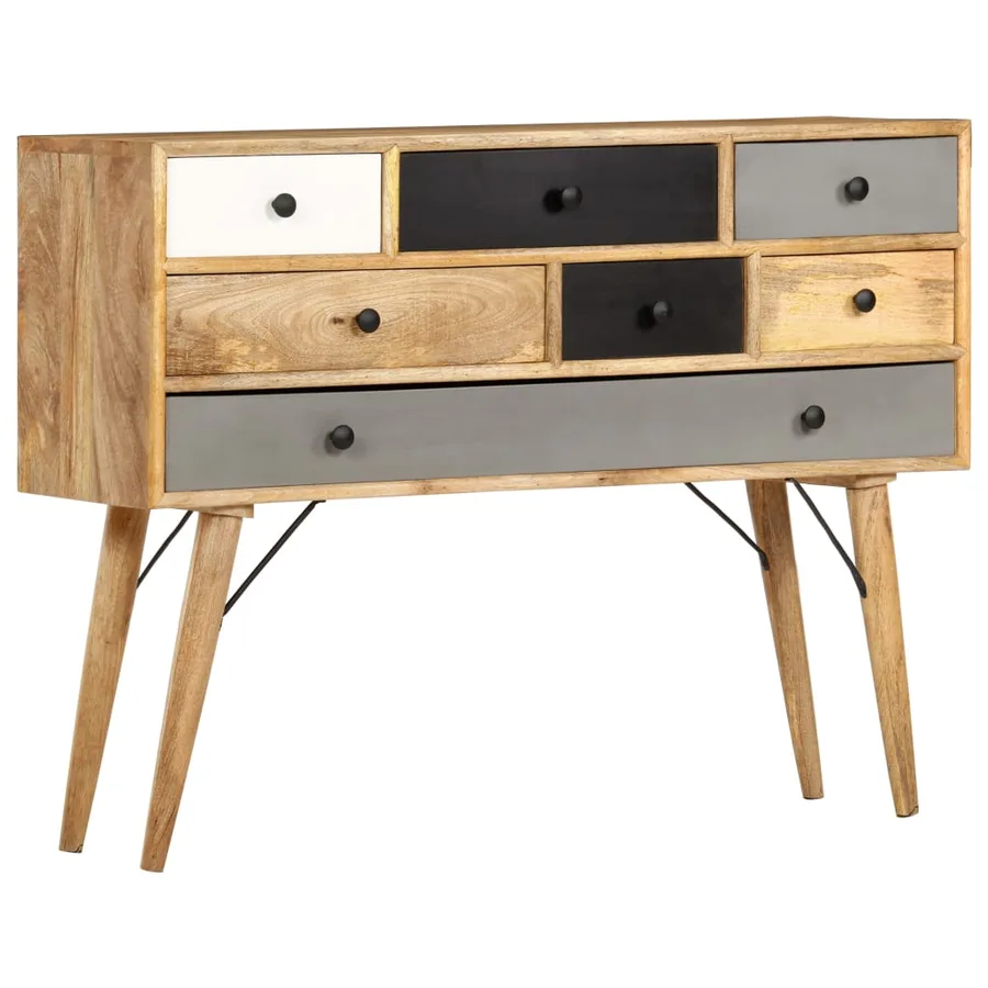 Buffet 110x30x82 cm Bois de manguier massif - 11