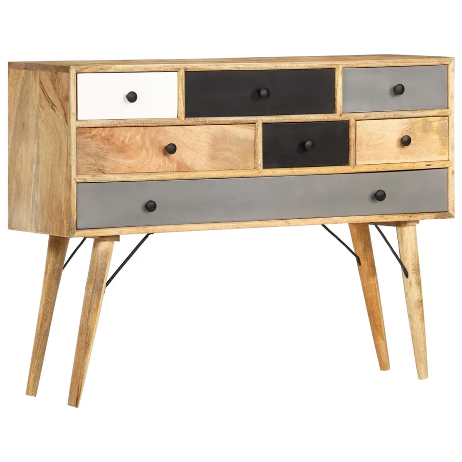 Buffet 110x30x82 cm Bois de manguier massif - 12