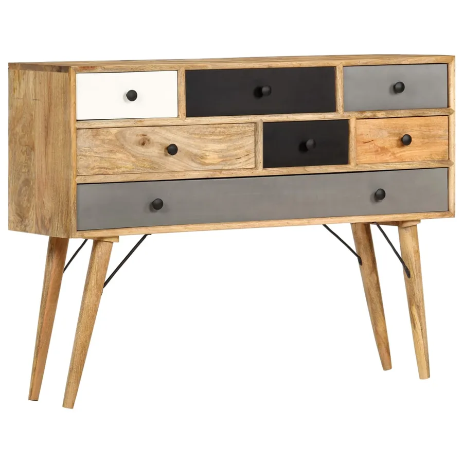 Buffet 110x30x82 cm Bois de manguier massif - 9