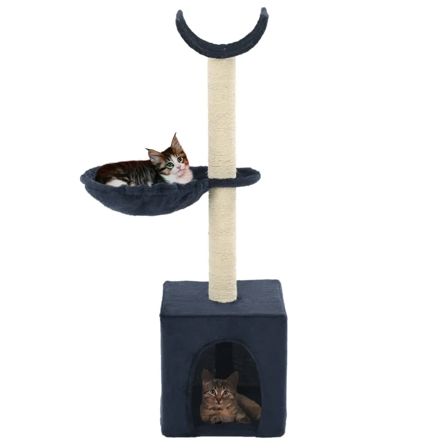 Arbre à chat avec griffoirs en sisal 105 cm Bleu - 2