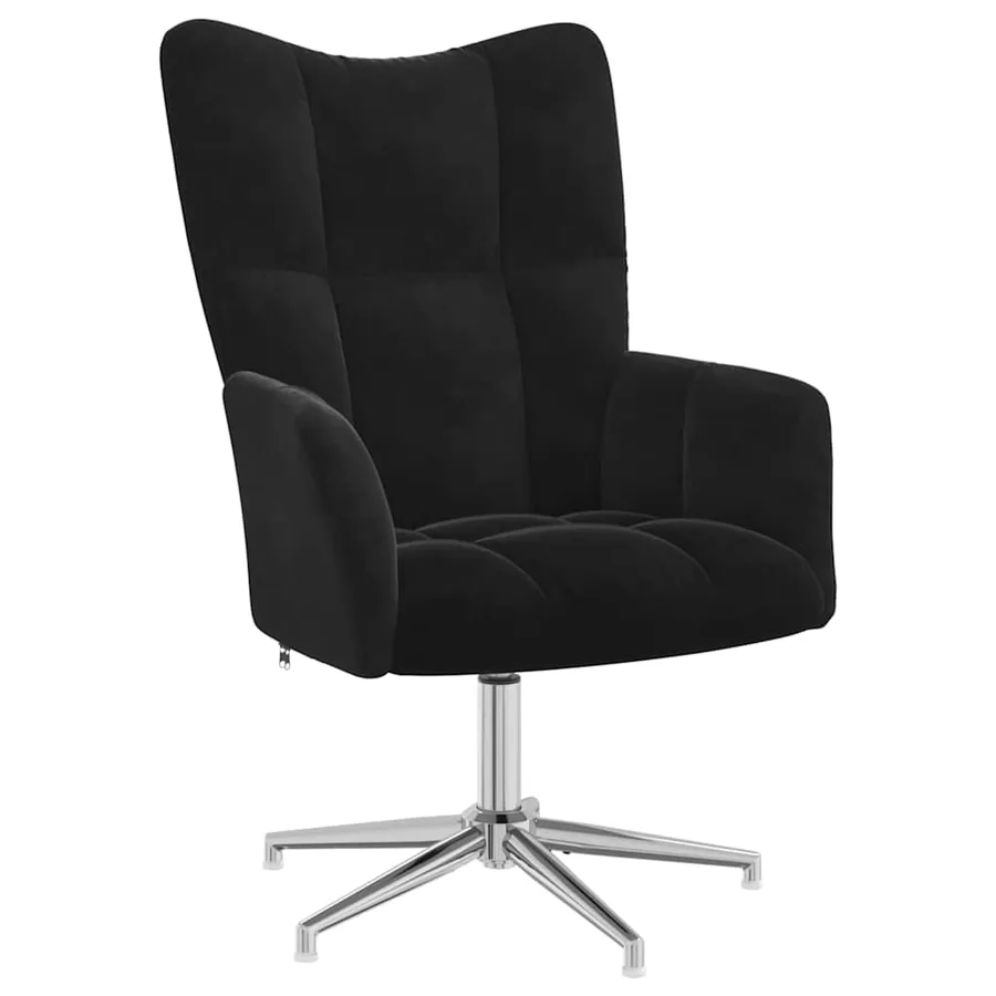 Chaise de relaxation Noir Velours - 2