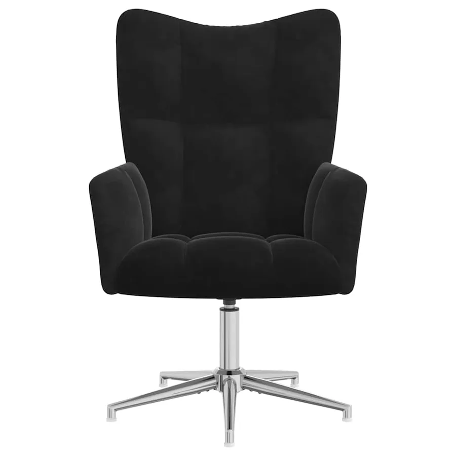 Chaise de relaxation Noir Velours - 3