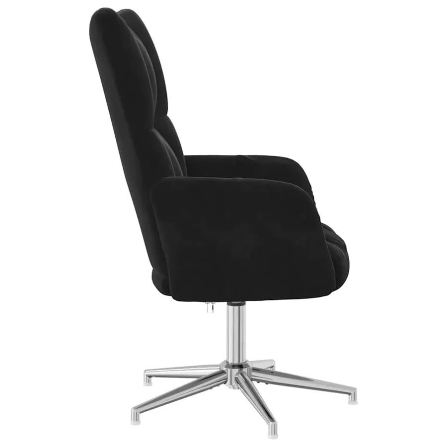 Chaise de relaxation Noir Velours - 4