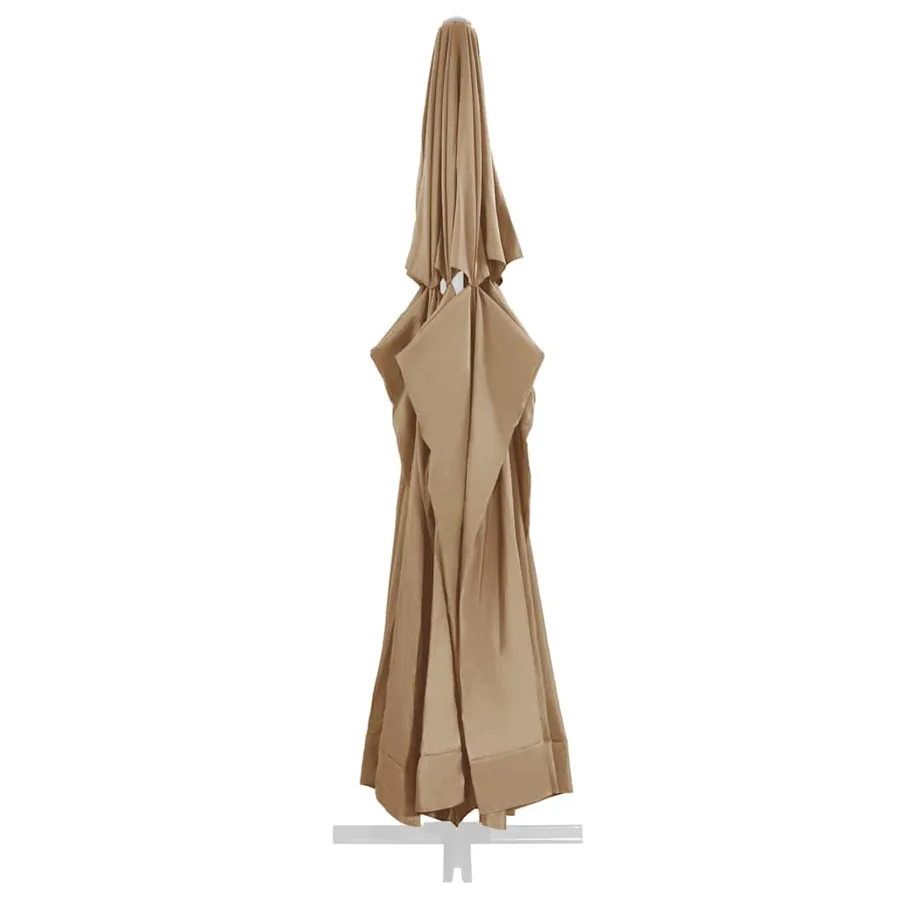 Tissu de remplacement pour parasol d'extérieur Taupe 610 cm - 4