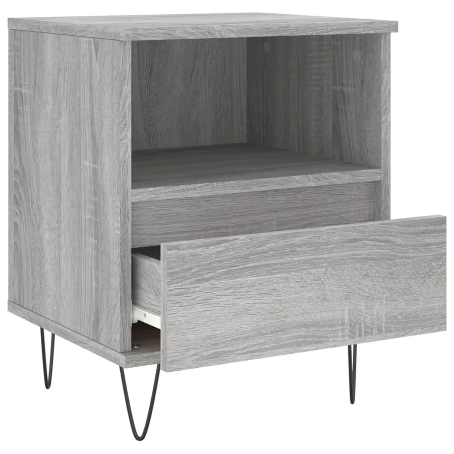 Tables de chevet 2 pcs sonoma gris 40x35x50 cm bois ingénierie - 6