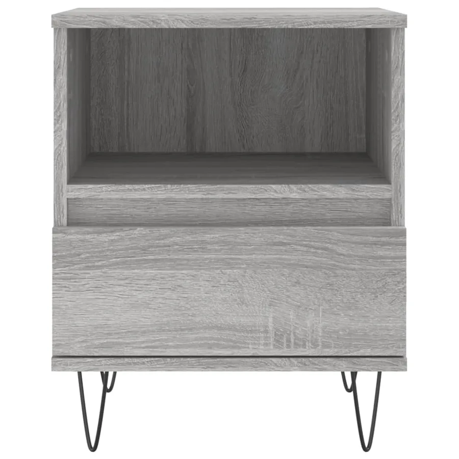 Tables de chevet 2 pcs sonoma gris 40x35x50 cm bois ingénierie - 7