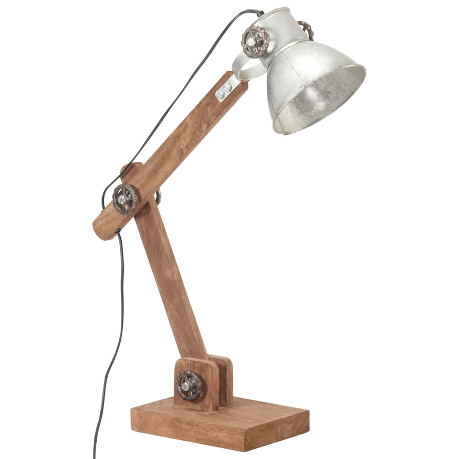 Lampe de bureau industrielle Argenté Rond 58x18x90 cm E27 - 2