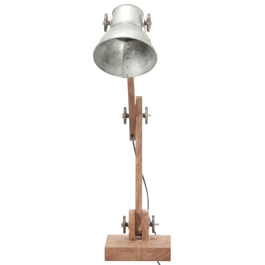 Lampe de bureau industrielle Argenté Rond 58x18x90 cm E27 - 3