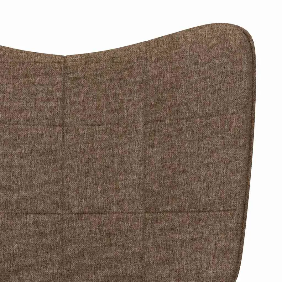 Chaise de relaxation avec tabouret Marron Tissu - 10