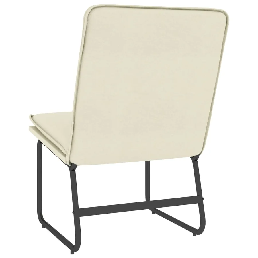 Chaise longue Crème 54x75x76 cm Similicuir - 5