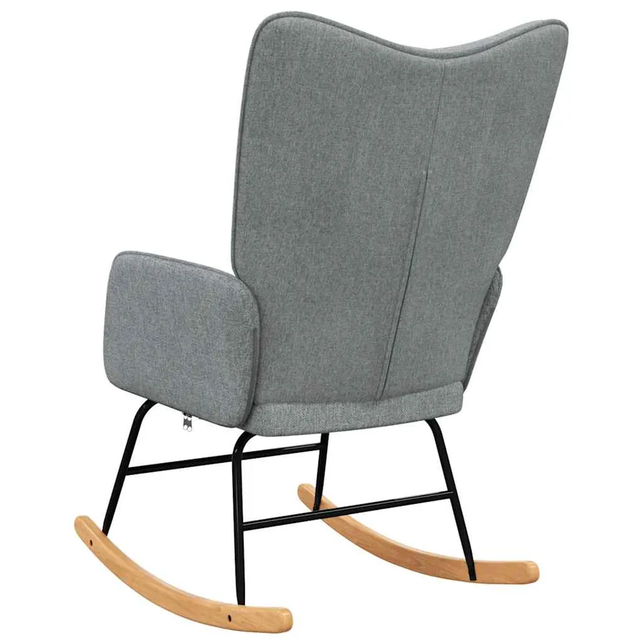 Chaise à bascule Gris clair Tissu - 5