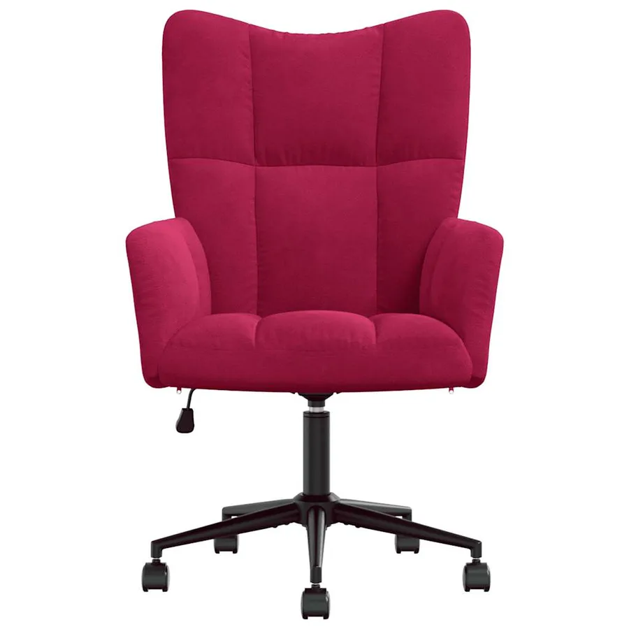 Chaise de relaxation Rouge bordeaux Velours - 3