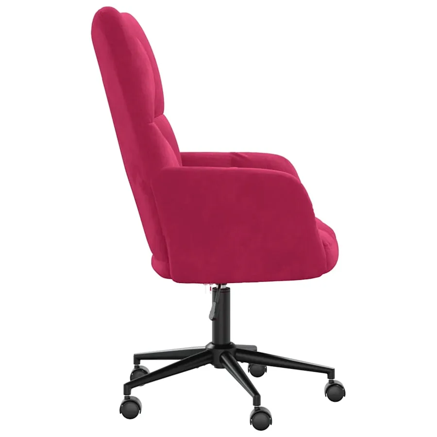 Chaise de relaxation Rouge bordeaux Velours - 4