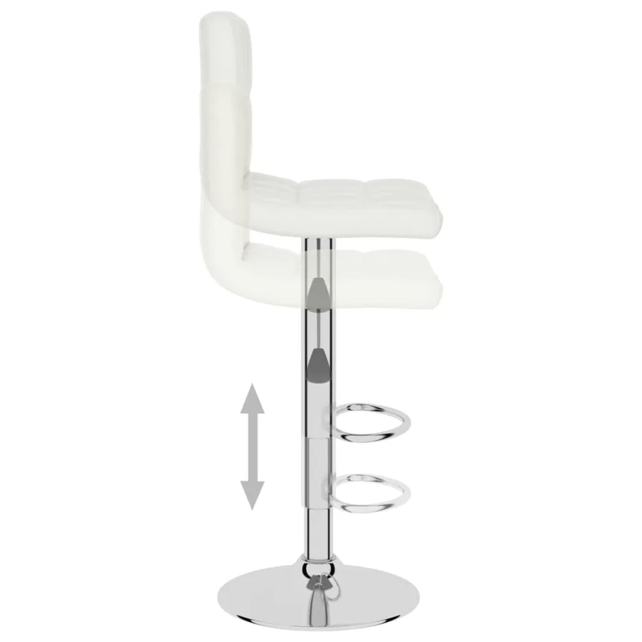 Tabouret de bar Blanc Similicuir - 6