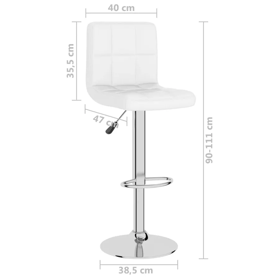 Tabouret de bar Blanc Similicuir - 9