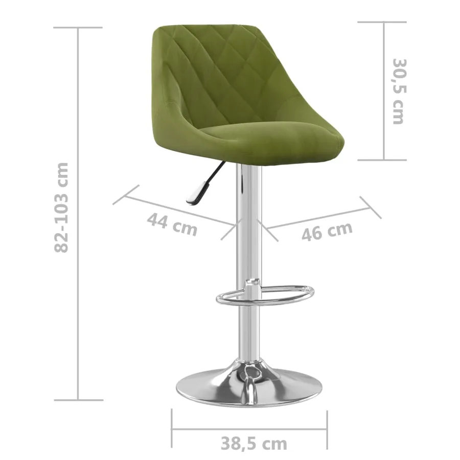 Tabouret de bar Vert clair Velours - 8