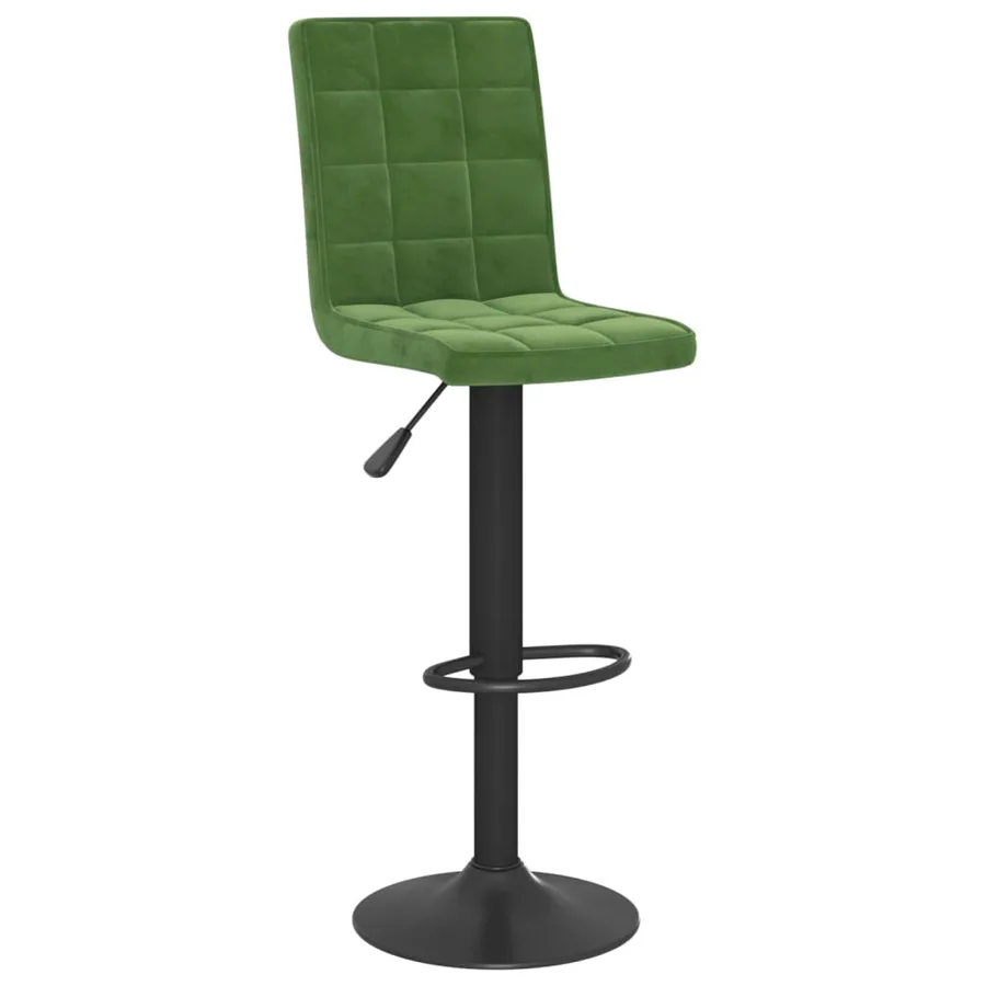 Tabourets de bar lot de 2 vert foncé velours - 3